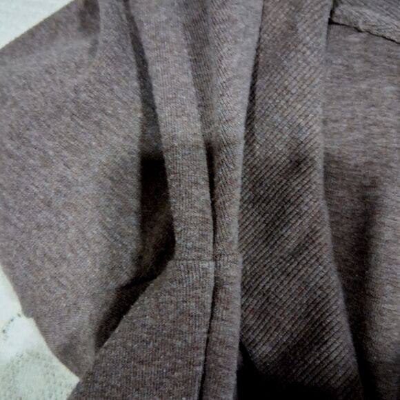 Banana Republic Womens Size S Shawl Neck Brown 2 Button Sweater Kangaroo Pocket - Picture 5 of 13